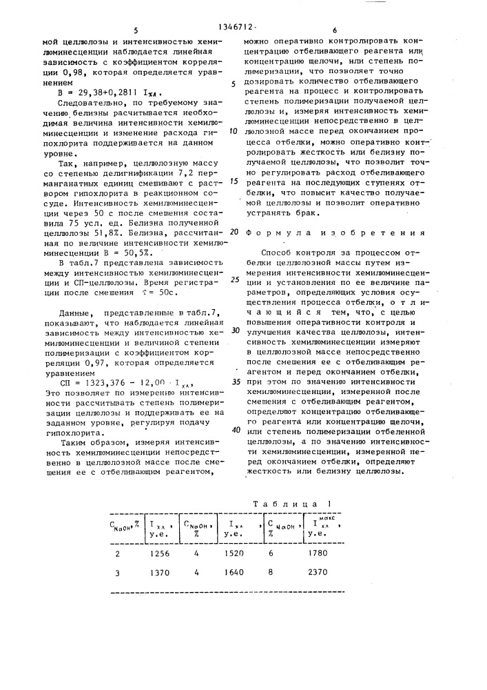 Способ контроля за процессом отбелки целлюлозной массы (патент 1346712)