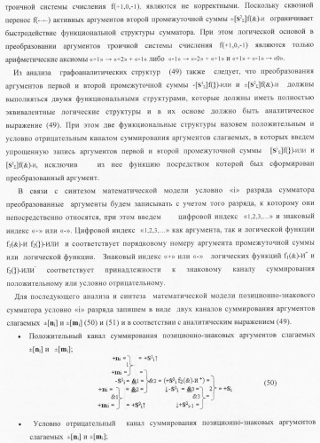 Функциональная структура условно &quot;i&quot; разряда параллельного сумматора троичной системы счисления f(+1,0,-1) в ее позиционно-знаковом формате f(+/-) (патент 2380741)