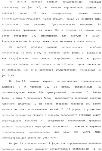 Строительная конструкция, элемент и балка для строительной конструкции, способ нагревания или охлаждения здания (патент 2337216)