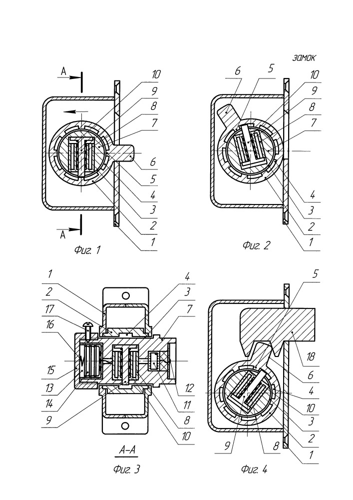 Электромеханический замок (патент 2664658)