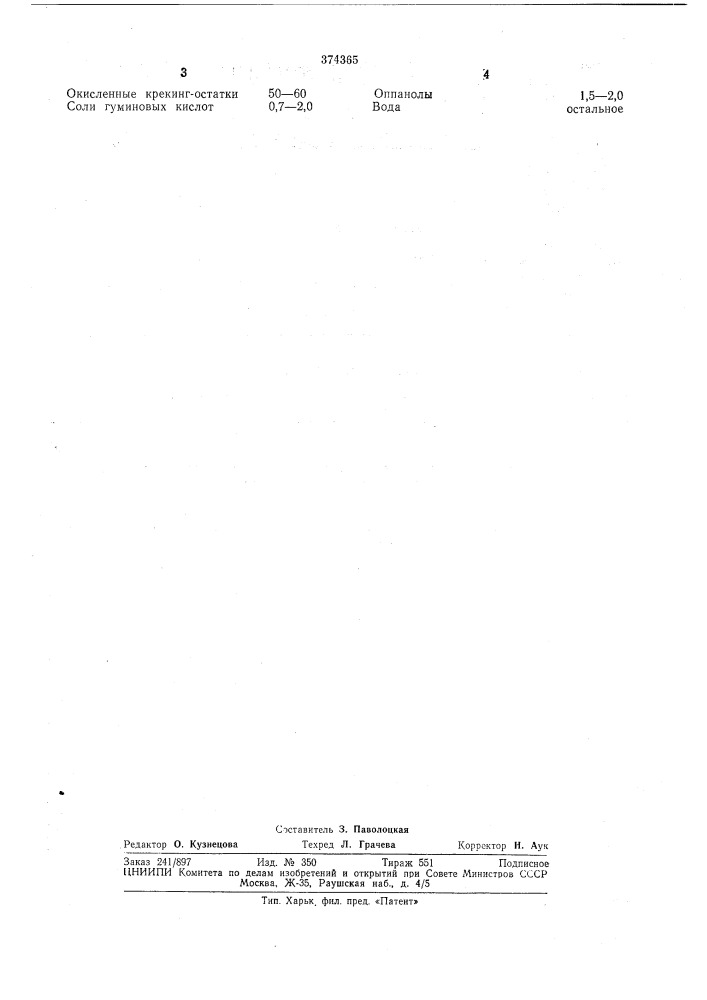 Эмульсионная композиция для брикетиро^ан11я и гранулирования топливных шихт (патент 374365)