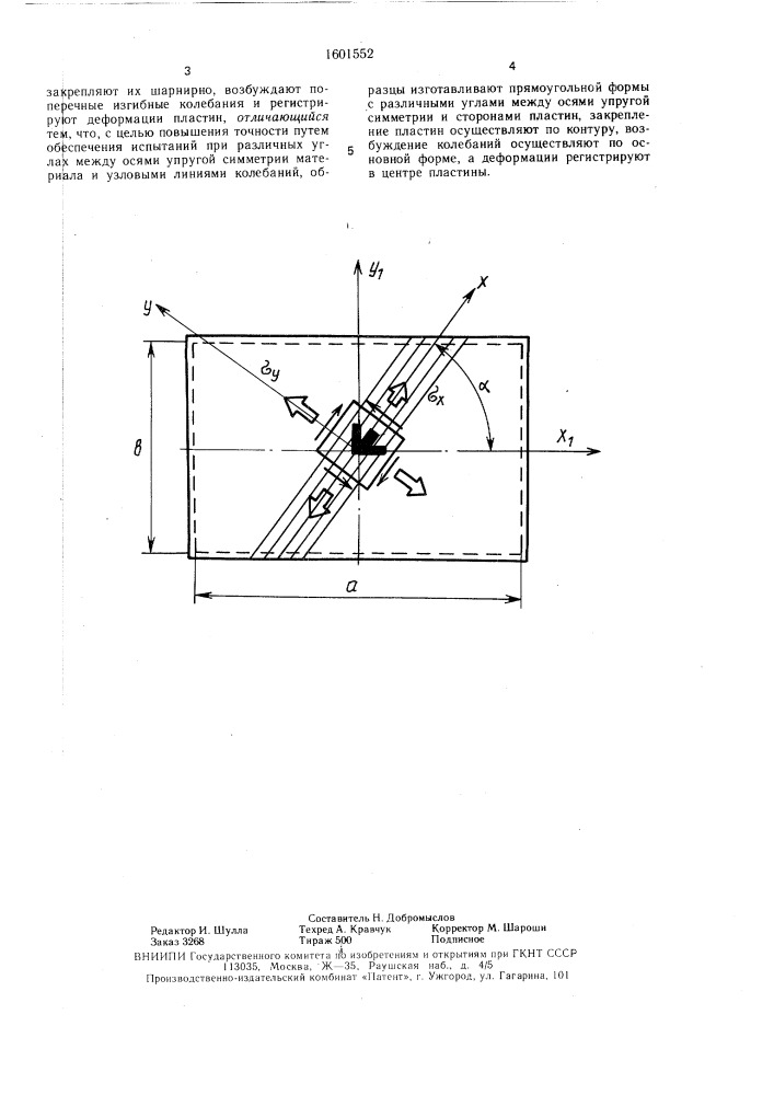Способ резонансных усталостных испытаний листовых композитных материалов (патент 1601552)