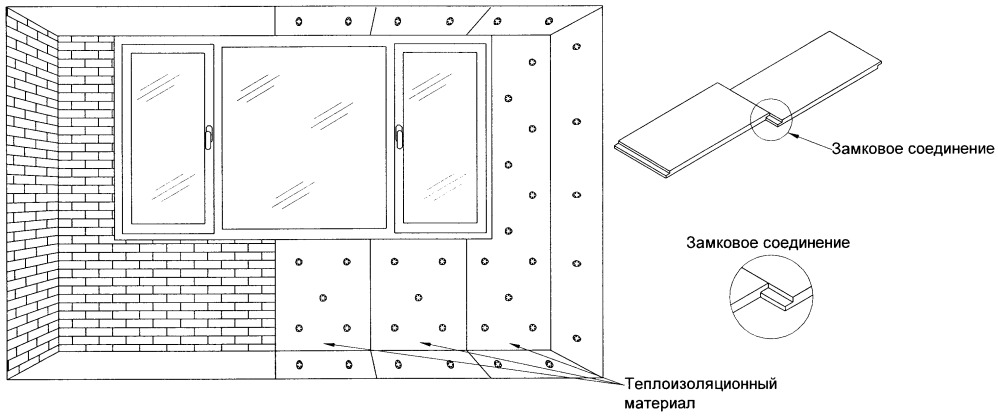 Технология утепления балконов или лоджий теплоизоляционным материалом рулонного формата (патент 2652034)