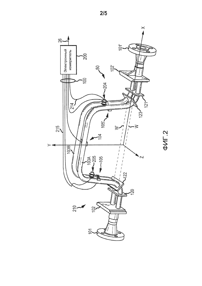 Обнаружение изменения площади сечения расходомерного флюидного трубопровода вибрационного измерителя посредством определения жесткости поперечной моды (патент 2602733)
