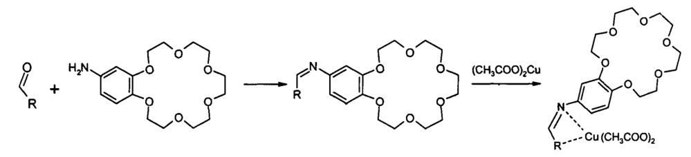 Пиридинилметиленамино-бензо-18-крауны-6 и их медные комплексы (патент 2655166)
