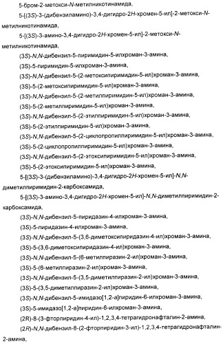 Новые производные n-(8-гетероарилтетрагидронафталин-2-ил)-или n-(5-гетероарилхроман-3-ил)-карбоксамида для лечения боли (патент 2460730)