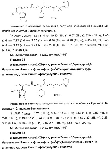 4-гидрокси-2-оксо-2,3-дигидро-1,3-бензотиазол-7-ильные соединения для модуляции  2-адренорецепторной активности (патент 2455295)