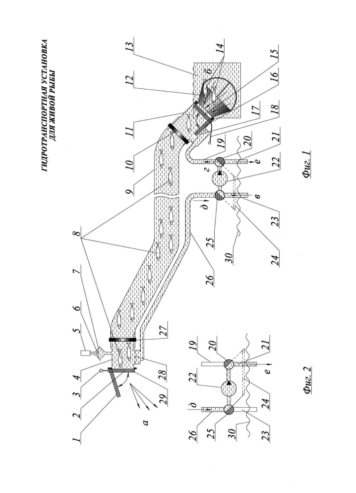 Гидротранспортная установка для живой рыбы (патент 2616422)