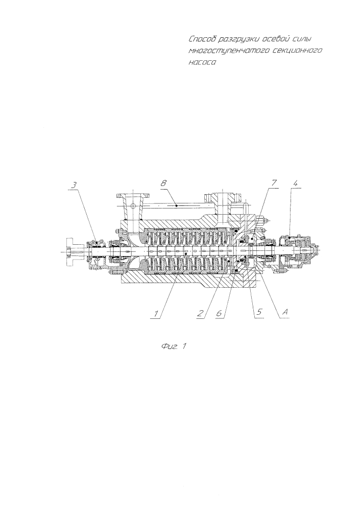 Способ разгрузки осевой силы многоступенчатого секционного насоса (патент 2623634)