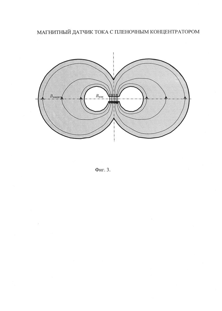 Магнитный датчик тока с пленочным концентратором (патент 2656237)