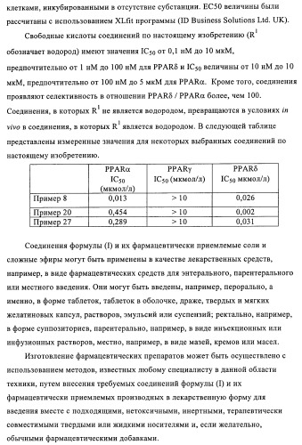 Фенильные производные в качестве ppar агонистов (патент 2374230)