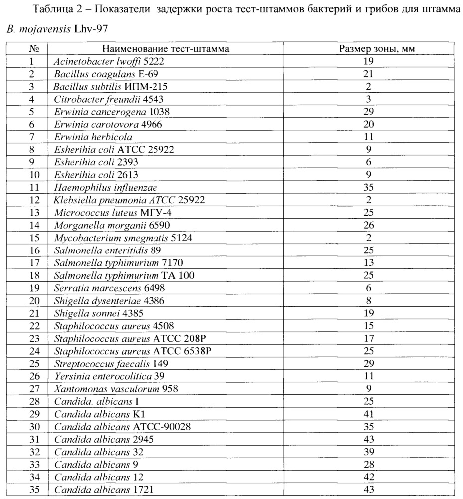 Штамм bacillus mojavensis lhv-97, обладающий фунгицидной и бактерицидной активностью (патент 2648163)