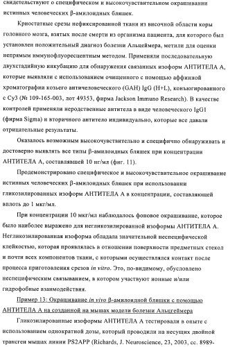 Антитела к амилоиду бета 4, имеющие гликозилированную вариабельную область (патент 2438706)