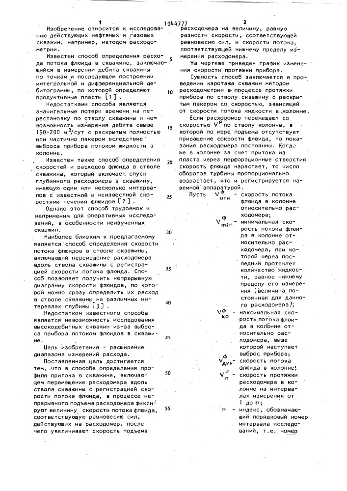 Способ определения профиля притока в скважине (патент 1044777)