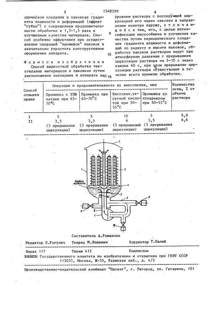 Способ жидкостной обработки текстильных материалов в паковках (патент 1548299)