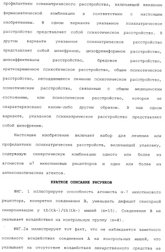 Комбинация агонистов альфа 7 никотиновых рецепторов и антипсихотических средств (патент 2481123)