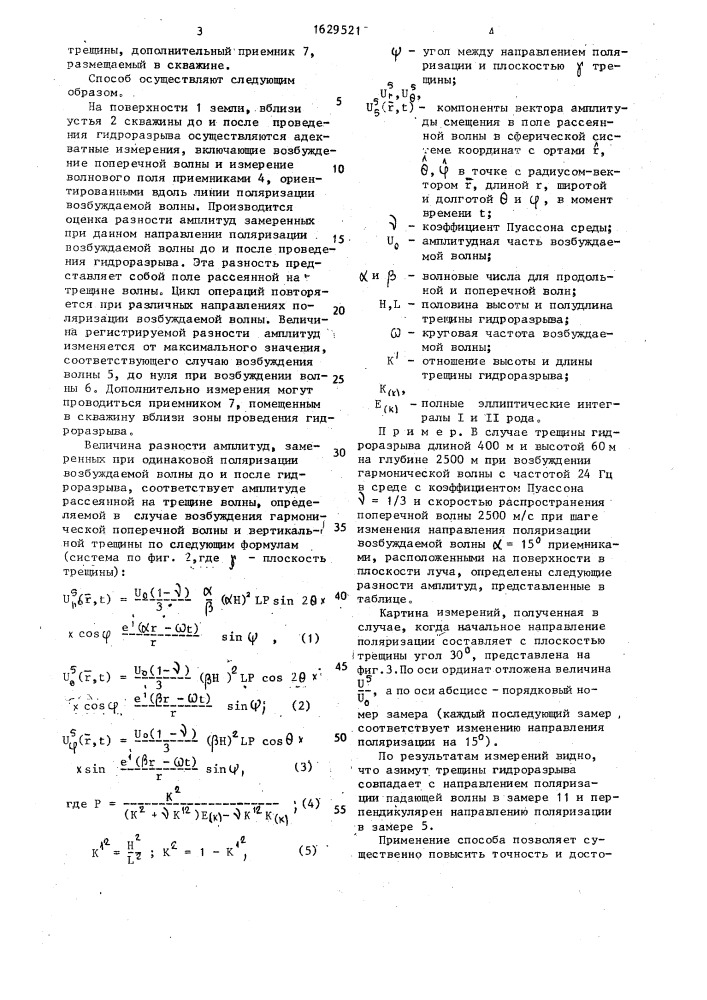 Способ определения пространственной ориентации трещины гидроразрыва (патент 1629521)