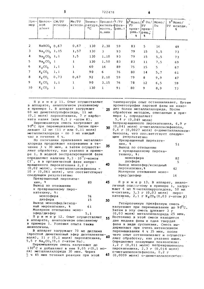 Способ получения о-металлиоксифенола (патент 722478)