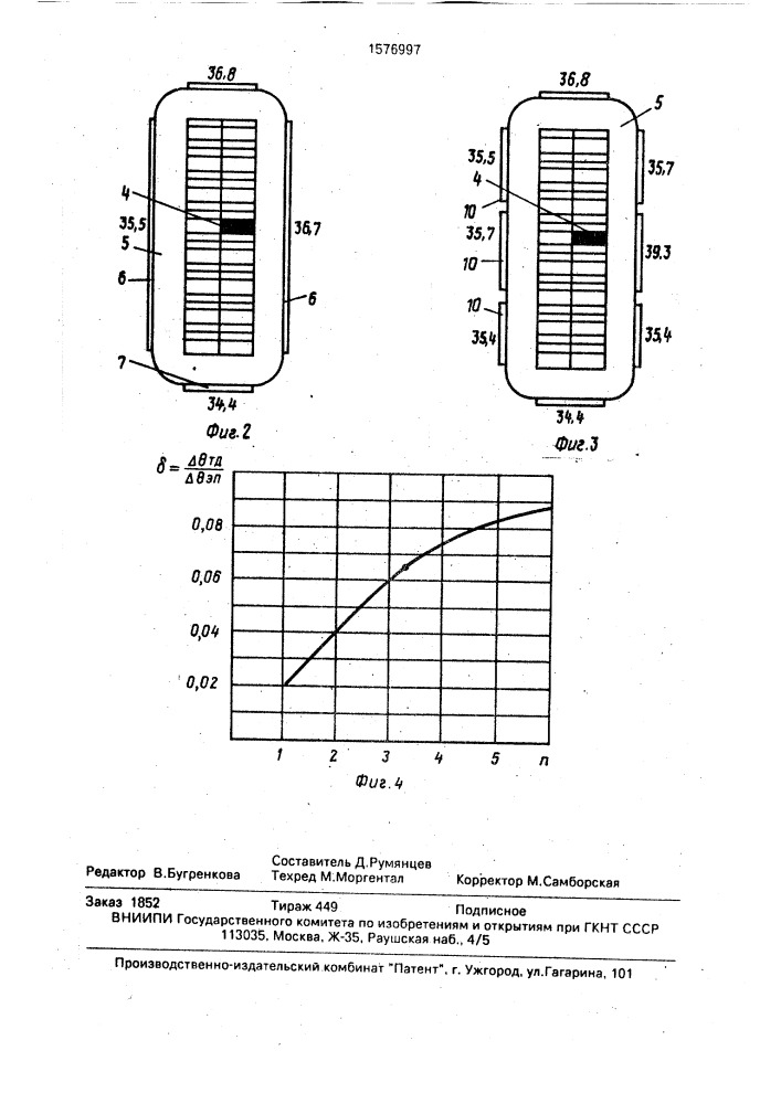 Способ диагностики развивающихся термических дефектов стержней обмотки электрической машины (патент 1576997)