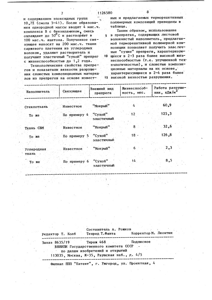 Термореактивная полимерная композиция (патент 1126580)