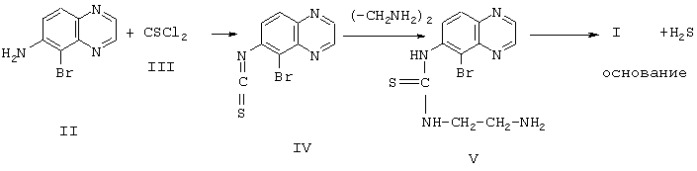 Способ получения 5-бром-6-[(2-имидазолин-2-ил)амино]хиноксалина l-тартрата (патент 2285003)