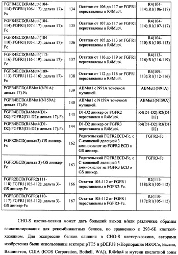 Мутеины кислотной зоны внеклеточного домена рецептора фактора роста фибробластов (патент 2509774)