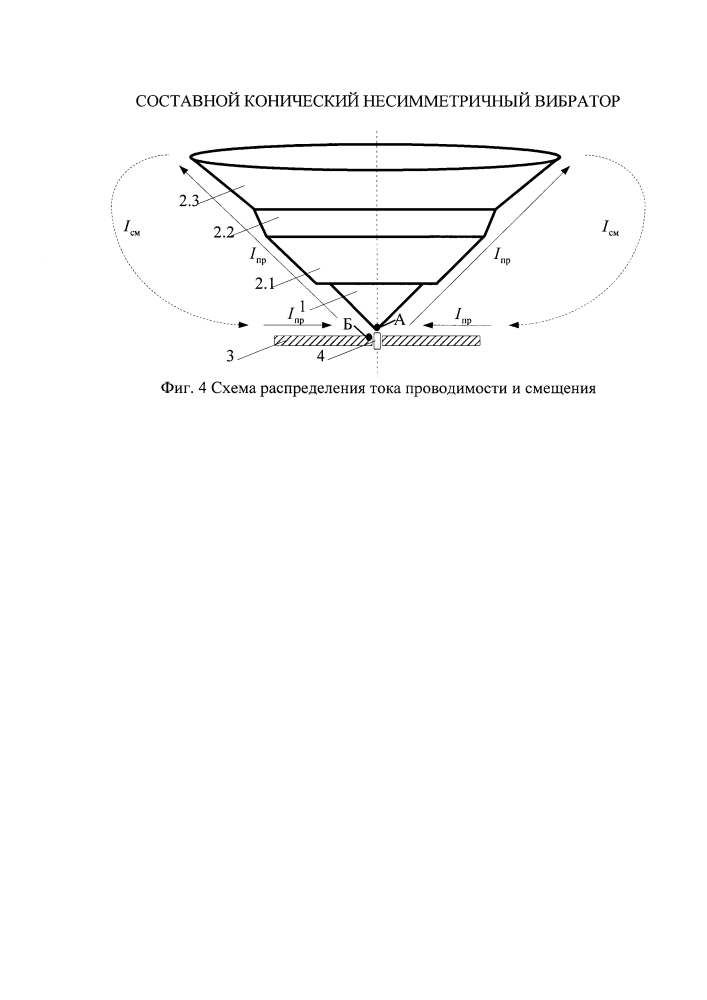 Составной конический несимметричный вибратор (патент 2634085)