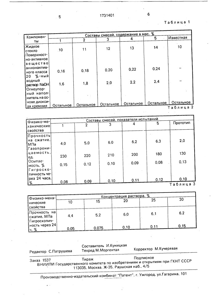 Смесь для изготовления литейных моделей (патент 1731401)