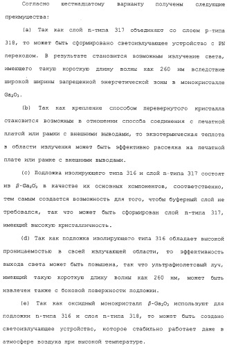 Способ выращивания тонкой монокристаллической пленки, светоизлучающее устройство на основе ga2o 3 и способ его изготовления (патент 2313623)