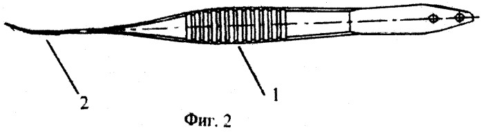 Пинцет-ухват для удаления фрагментов ядра хрусталика из передней камеры глаза (патент 2316298)