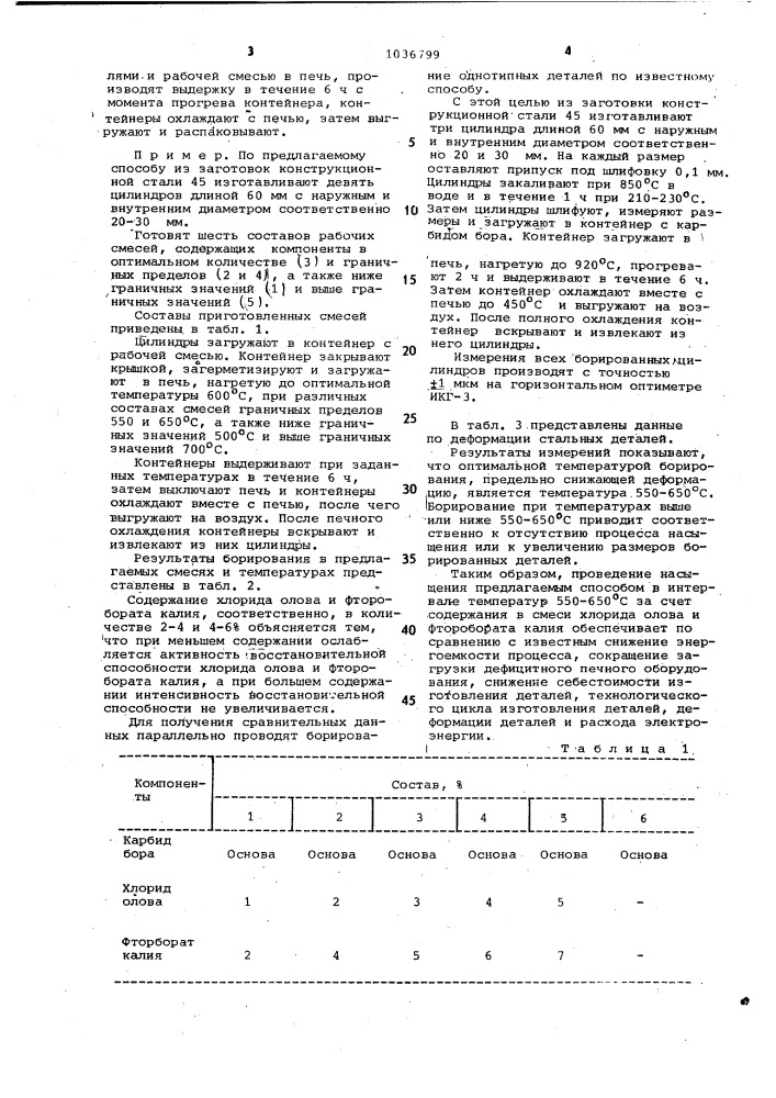 Способ борирования стальных деталей (патент 1036799)