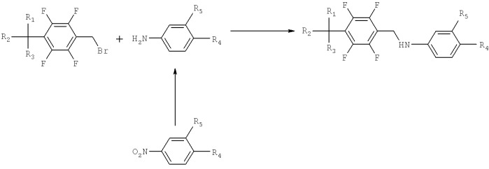 Способ получения замещенных тетрафторбензиланилиновых соединений и их фармацевтически приемлемых солей (патент 2413715)