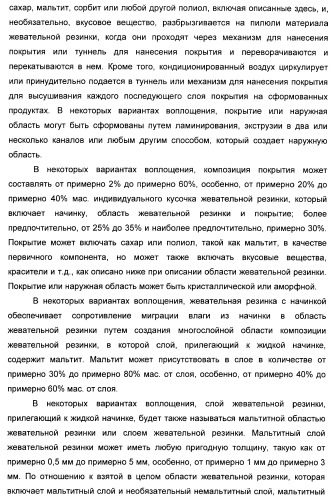 Композиция для жевательной резинки с жидким наполнителем (патент 2398442)