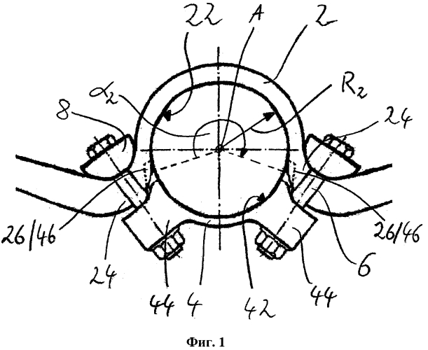 Стыковочный узел оси (патент 2592196)