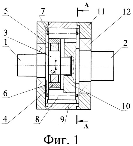 Соосная передача с промежуточными роликовыми звеньями (патент 2247882)