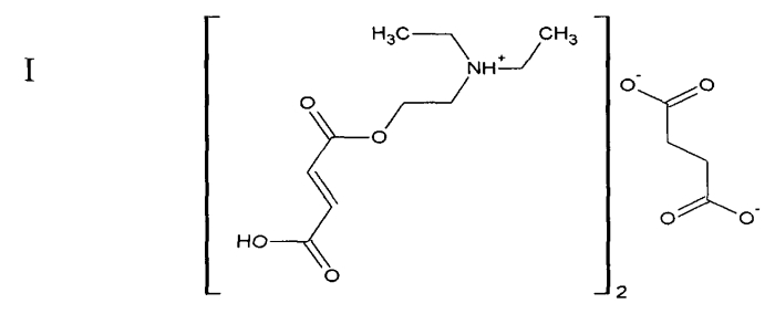 Нейропротекторное средство на основе бис{ 2-[(2e)-4-гидрокси-4-оксобут-2-еноилокси]-n,n-диэтилэтанаминия} бутандиоата (патент 2588365)