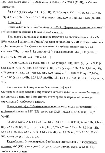 Производные n-формилгидроксиламина в качестве ингибиторов пептидилдеформилазы (pdf) (патент 2325386)