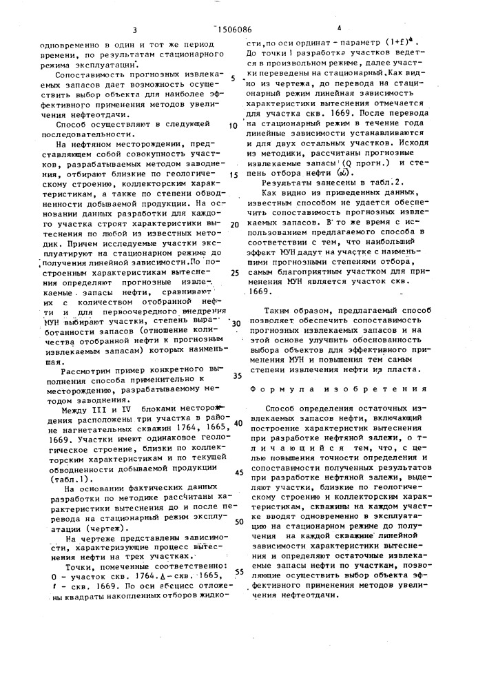 Способ определения остаточных извлекаемых запасов нефти (патент 1506086)