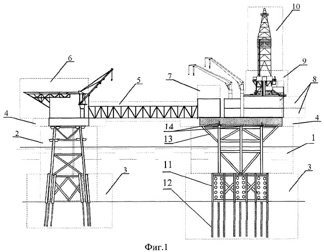 Способ сборки и морского монтажа морской стационарной платформы (патент 2273695)