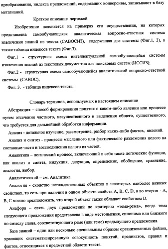 Способ синтеза самообучающейся аналитической вопросно-ответной системы с извлечением знаний из текстов (патент 2345416)