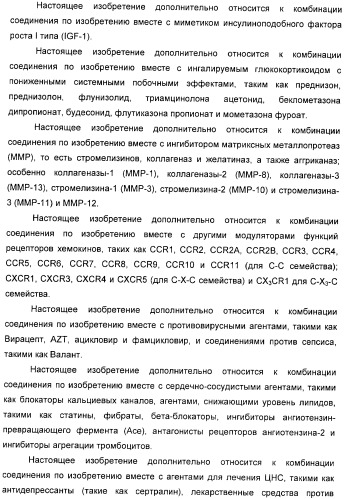 Производные пиримидинсульфонамида в качестве модуляторов рецепторов хемокинов (патент 2408587)