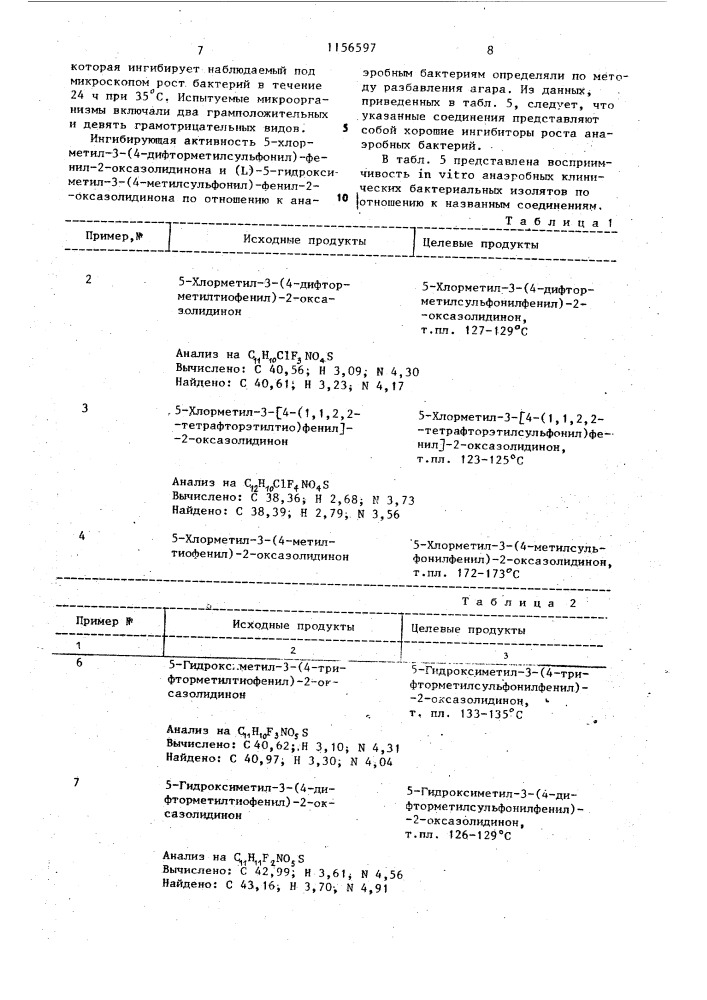 Способ получения производных 3-( @ -алкилсульфонилфенил) оксазолидинона или их фармацевтически приемлемых кислотно- аддитивных солей (патент 1156597)