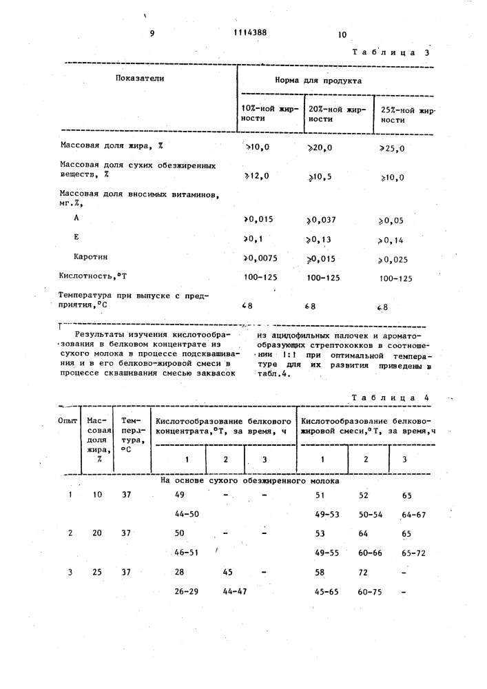 Способ получения кисломолочного продукта типа сметаны (патент 1114388)