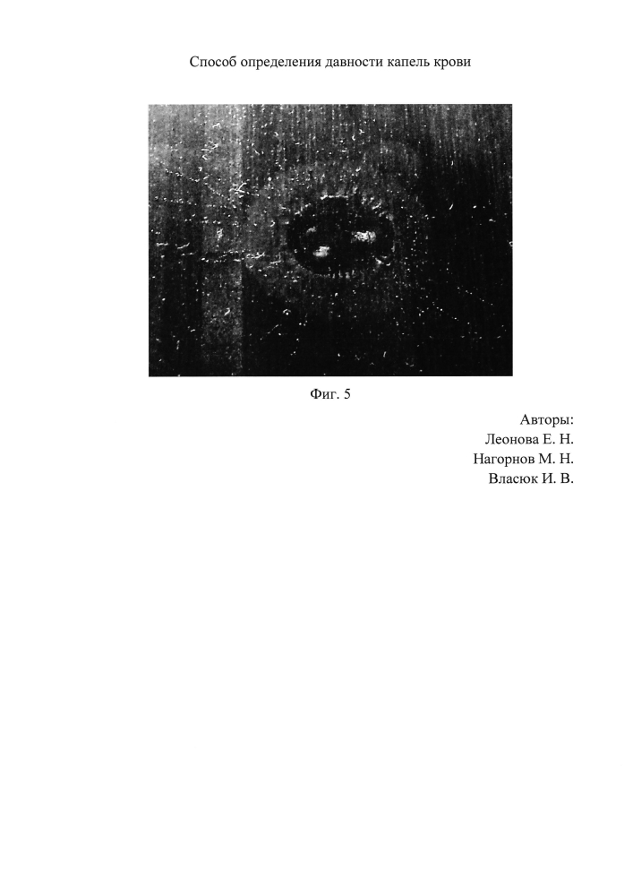 Способ определения давности капель крови (патент 2597413)