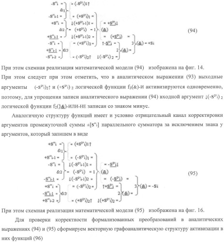 Функциональная структура корректировки аргументов промежуточной суммы &#177;[s&#39;&#39;i] параллельного сумматора в позиционно-знаковых кодах f(+/-) (патент 2362204)