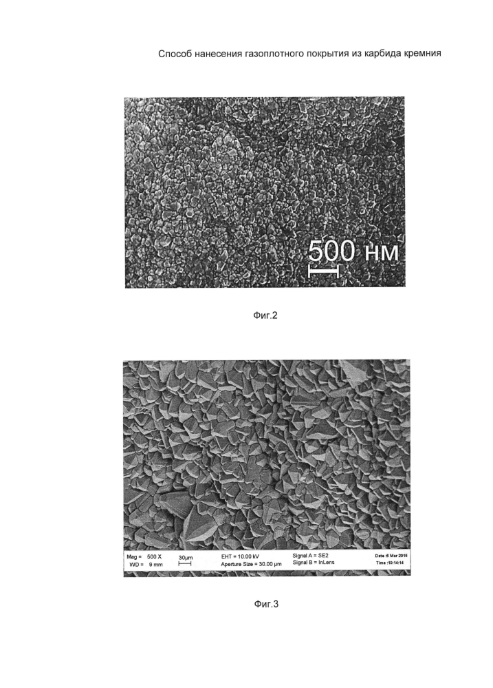 Способ нанесения газоплотного покрытия из карбида кремния (патент 2601049)