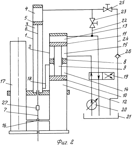 Гидравлический привод подъемного устройства (варианты) (патент 2303712)