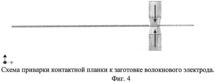 Способ контактной приварки токосъемного узла к основе волокнового элекрода (патент 2479074)