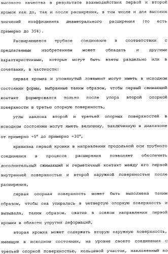 Герметичное трубное соединение с одной или несколькими наклонными опорными поверхностями, выполненное при помощи пластического расширения (патент 2339867)