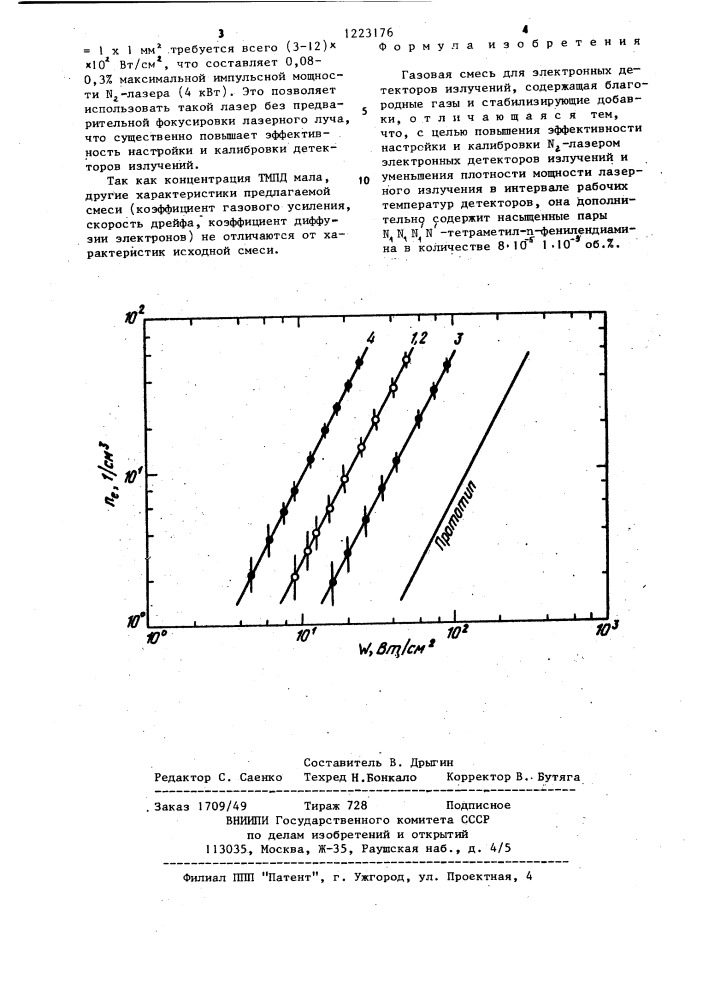 Газовая смесь для электронных детекторов излучений (патент 1223176)
